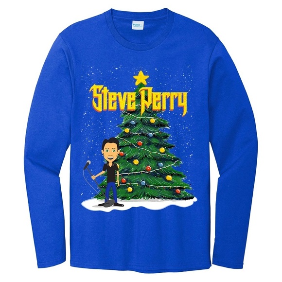 Steve Perry Holiday Christmas Long Sleeve Tee 3X - Picture 1 of 4